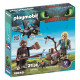Playmobil Dragons 70040 Harold et Astrid avec bébé dragon