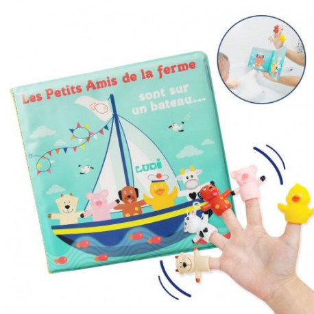 Livre de bain Ludi Les petits amis de la ferme avec puppets