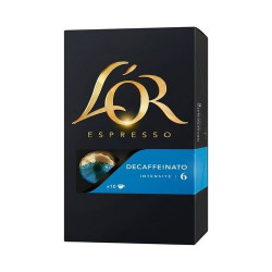 Pack de 10 capsules sans cafeine Maison du Café L'Or Espresso Decaffeinato Intensité 6