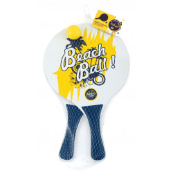 Set 2 Raquettes de plage Sport and Fun Bois avec 1 balle