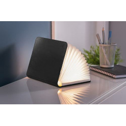 Lampe livre intelligente Gingko en cuir Mini Noir