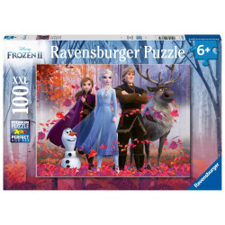 Puzzle 100 pièces XXL Ravensburger La Reine des Neiges 2 Magie Forêt Disney