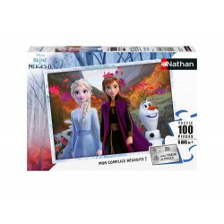 Puzzle 100 pièces Nathan Un monde magique Disney La Reine des Neiges 2