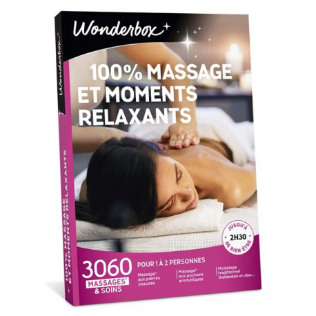 Coffret cadeau Wonderbox 100% Massage et moments relaxants