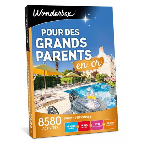 Coffret cadeau Wonderbox Pour des grands-parents en or