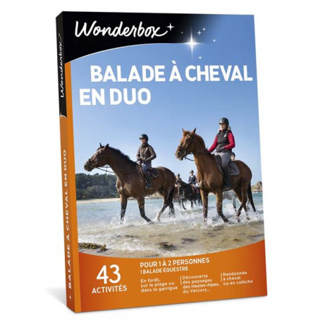 Coffret cadeau Wonderbox Balade à cheval en duo