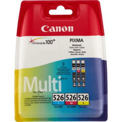 Pack de 3 Cartouches d'encre Canon Cli-526 C/M/Y