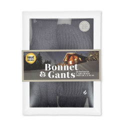 Coffret bonnet et gants bleus Heat Holders