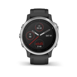 Montre connectée Garmin Fenix 6S Argent avec bracelet noir