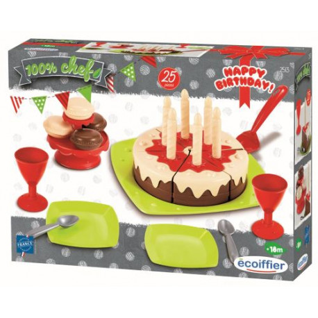 Set d'anniversaire avec gâteau et accessoires Ecoiffier