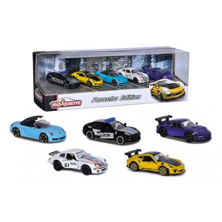 Coffret 5 véhicules Majorette Porsche Modèle aléatoire