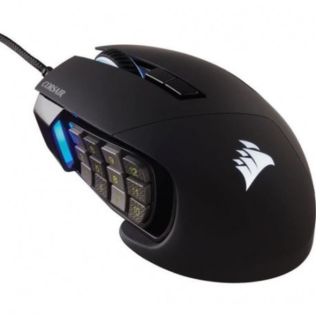 CORSAIR Gaming Scimitar RGB Elite - Souris - optique - 17 boutons - filaire - USB - noir