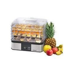 STEBA 055500 ED5 Séchoir a fruits électronique - 350 W - Surface de séchage 5 x 32 x 25 cm - Inox et Noir