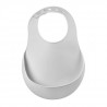 Béaba Repas Bavoir Silicone Gris Clair