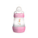 MAM Biberon Easy Start Anti-Colique - 160ml - 0 a 6 mois - Tétine Débit 1 - Rose