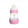 MAM Biberon Easy Start Anti-Colique - 160ml - 0 a 6 mois - Tétine Débit 1 - Rose
