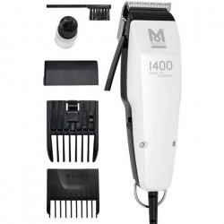 MOSER Tondeuse cheveux 1400 Clipper Edition Silver 1406-0458 - Tondeuse filaire Made in Germany - Levier d'ajustement a 5 pos…