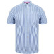 Chemise homme rayée manches courtes / Blue / bleu