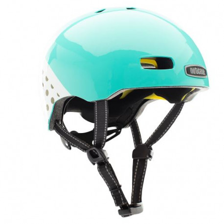 Casque réfléchissante Nutcase Street Tiffany's Brunch Vert et Blanc Taille M