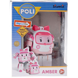 Voiture Robot Transformable 2 en 1 Silverlit Ambre Robocar Poli ambulance