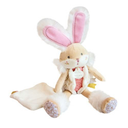 Peluche Doudou et Compagnie Lapin de Sucre Rose