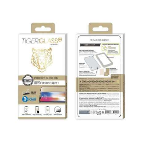 Protection écran verre trempé Tiger Glass+ Muvit pour Apple iPhone 11 Transparent