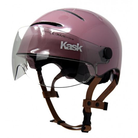 Casque de vélo urbain avec visière Kask 4 aérations Taille L Rose