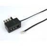Cordon téléphone Temium prise T gigogne vers RJ11 mâle 5 m Noir