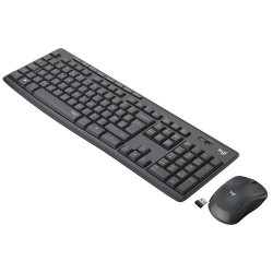 Ensemble Clavier + Souris sans fil Silencieux Wireless Logitech MK295 Noir