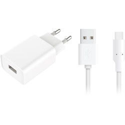 Chargeur secteur USB 2.4A et câble USB-C 1 mètre On Earz Mobile Gear Blanc