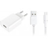 Chargeur secteur USB 2.4A et câble USB-C 1 mètre On Earz Mobile Gear Blanc