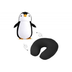 Oreiller de voyage On Earz Mobile Gear 2 en 1 pingouin Noir