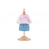 Accessoire poupée Corolle Bébé top rose et jupe bleu