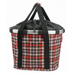 Panier KlickFix Bikebasket Pied de Poule Rouge