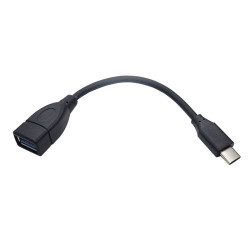 Adaptateur USB Type A Femelle vers USB Type C Temium 10 cm Noir