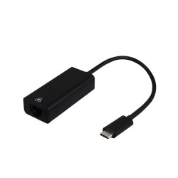 Adaptateur USB Type C vers Ethernet RJ-45 Temium Noir