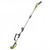 GREENWORKS Elagueuse sans fil sur perche GD60PSK2 - 60 V - 1 batterie + 1 chargeur - Vert