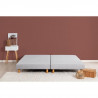 DEKO DREAM Rakenne - Sommiers tapissiers a lattes 2x90x200 - Bois massif gris + pieds