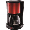 MOULINEX FG360D11 SUBITO Cafetiere filtre, 1.25 L soit 10/15 tasses, Machine a café électrique, Porte-filtre pivotant - Rouge