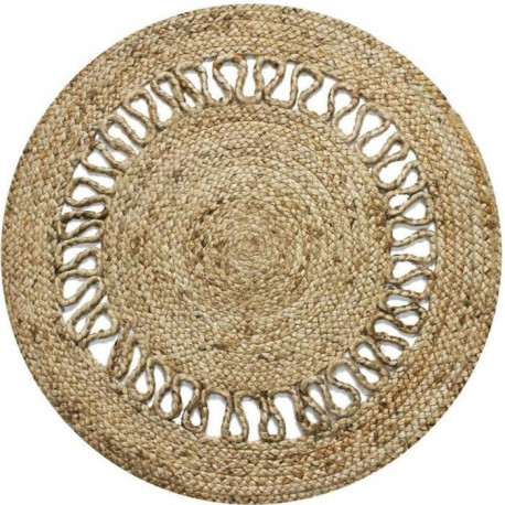 Tapis Funny - Ø 70 cm - Vague naturel