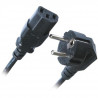 APM Cordon d'alimentation Secteur CEE 7-7/IEC C13 Mâle Coude/Femelle - Noir - 1,8m