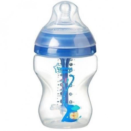 TOMMEE TIPPEE Biberon Anti colique avancé 260ml décoré bleu