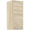 Meuble haut 1 porte battante - Décor chene sonoma - L 30 x P 31,6 x H 72cm - LASSEN