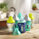 TOMMEE TIPPEE biberons Closer to Nature bleus décorés - 260ml - Lot de 6