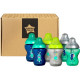 TOMMEE TIPPEE biberons Closer to Nature bleus décorés - 260ml - Lot de 6