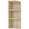 Meuble haut étageres largeur - Décor chene sonoma - L 30 x P 30 x H 72 cm