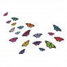 WALL IMPACT Stickers Papillons avec ailes colorées - 59x40x1 cm - Vinyle calandré monomérique