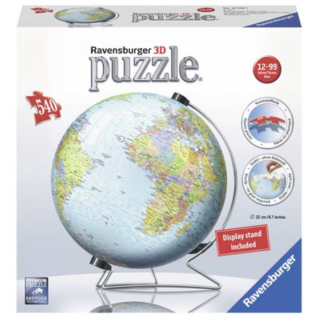 Puzzle 3D Ravensburger Globe 540 pièces