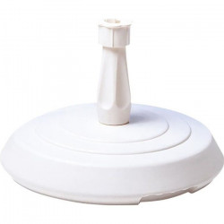 EDA PLASTIQUE Pied de parasol béton rond - Blanc - 14kg