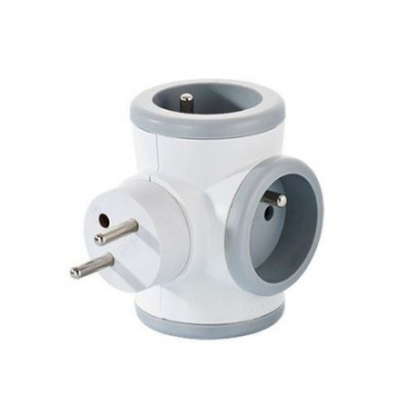 Triplite rotative Watt&Co 3 x 16 A Gris